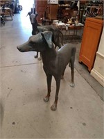 Bronze greyhound sculpture