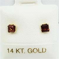 14K Garnet Earrings