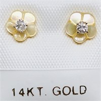 $500 14K  Diamond Earrings