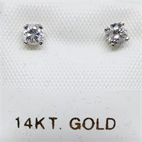 $1400 14K  Diamond Earrings