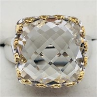 $400  Brass White Topaz Ring