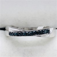 $300 S/Sil Blue Diamond Ring