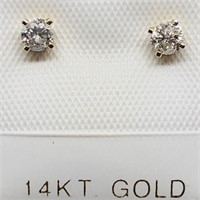 $400 14K  Diamond Earrings