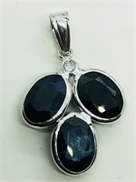 $1800 14K Sapphire  Diamond Pendant