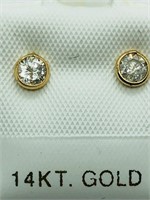 $1800 14K  Diamond Earrings