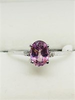 $1300 10K Pink Sapphire  Diamond Ring