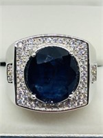 $600 S/Sil Sapphire Ring