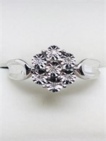 $120 S/Sil 7 Diamonds Ring