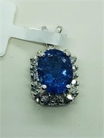 $5100 14K Tanzanite  Diamond Pendant