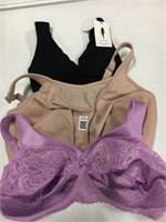 3PCS BRA LARGE ASSORTED COLOR/SIZES