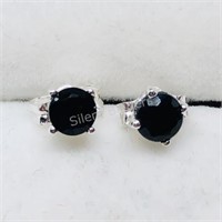 Sterling Silver Sapphire Earrings & Pendant Set