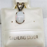 Sterling Silver Opal Pendant