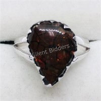 Sterling Silver Ammolite Ring