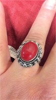 Red Coral. Ring