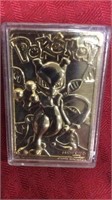 23k Gold-Plated  Mewtwo Pokeman Trading Card