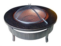 32" Fire Pit W/ BBQ Grill