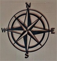 24" Metal Wall Hanging (Compass)