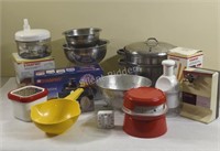 Stock Pot, Weigh Scale, Starfrit Choppers, Bowls