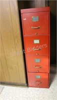 Vintage Four Drawer Metal Vintage Filing Cabinet