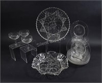 Crystal, Cut & Pressed Glass Plates & Stemware