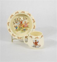 Royal Doulton Bunnykins Rim Bowl & Cup Set