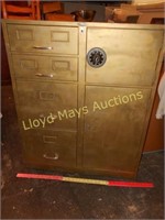 Cole-Steel Vintage Metal Locking Cabinet w/ Safe