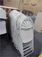 Approx. 34 Folding White Plastic Chairs