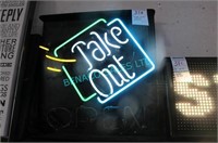 1X "TAKE OUT" NEON SIGN - OPEN PORTION NOT WORKING