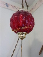 Ruby Glass Swag Lamp