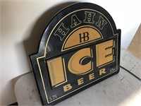 Hahn Ice Beer light box working approx 45 x 40 cm