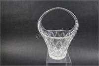 Contemporary Style Clear Crystal Etched Basket