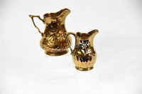 Wade England Gold Copper Lustreware Pitchers