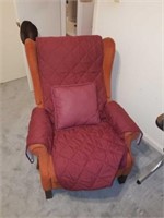Very Nice Burnt Orange Upholstered Reclining Chair