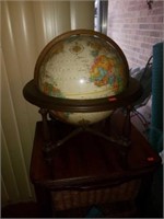 World Globe on Wooden Base