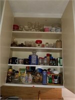 Kitchen cabinet of items