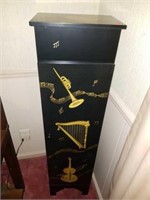 Small Music Decorated Cabinet with Contents