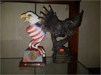 Lot of 2 Beautiful Eagle Statues