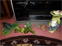 Lot of 6 Frogs/Turtle Figurines (Indoor & Outdoor)