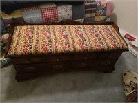 Beautiful wood chest with contents