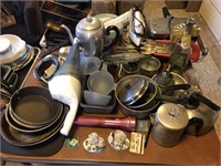 Pots and pans, iron, sandwich maker and more