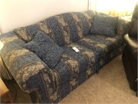 Blue floral couch 90 inches