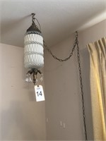 Hanging lamp with chain, electric