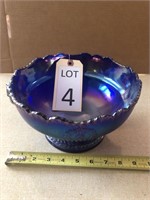 Carnival glass bowl, Imperial marking