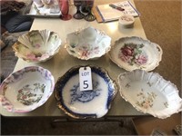 Decorative bowls, RS Prussia, German and others