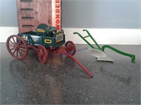 JD horse drawn wagon & walking plow