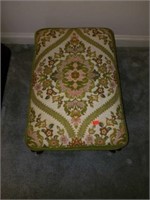Beautiful Vintage Upholstered Stool