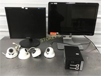 4 Camera Security System w/ 2 Monitors