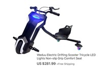 Weduu Electric Drifting Scooter Tricycle LED Blue
