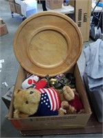 Box of lazy Susan and Teddy bears