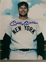 8 by 10 Mickey Mantle hand-signed